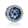 Charm perle cristal ronde en couleurs - Argent S925