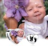 Charm photo Cœur avec empreintes de pieds de bébé - Argent S925