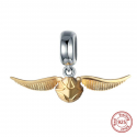 Charm pendentif vif d'or - Argent S925