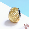 Charm chouette perles en émail coloré - Argent S925
