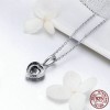 Charm cœur avec perles en cristal - Argent S925