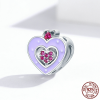 Charm cœur d'Amour resplendissant - Argent S925