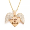 Collier coeur Ailes d'ange à personnaliser
