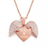 Collier coeur Ailes d'ange à personnaliser