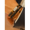 Bracelet personnalisé Pierres de lave et oeil de tigre
