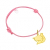 Bracelet cordon colombe personnalisé - Plaqué or